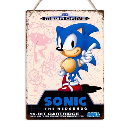 Sonic metal sign - sign, mega