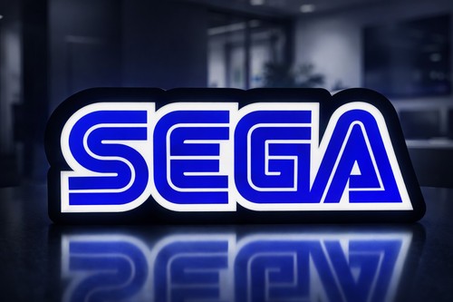 Sega sign logo - logo, light